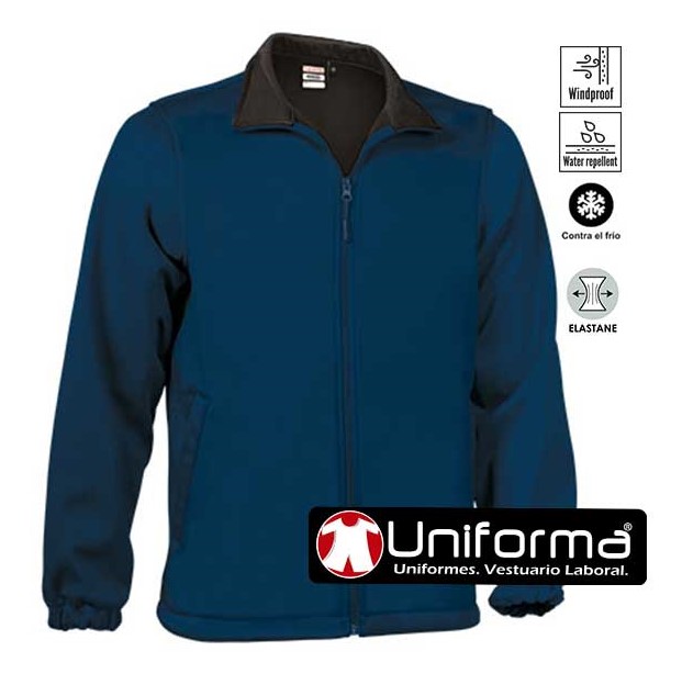 Chaqueta Softshell de color azul marinoTricapa cierre de cremallera completa personalizable en uniforma - VL2210