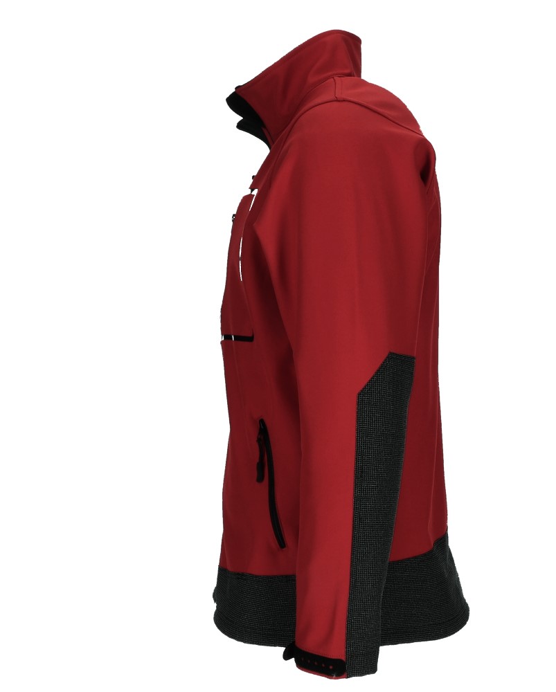 Chaqueta Softshell Roja con detalles negros Tipo Trekking bicolor personalizable en uniforma - VL2250