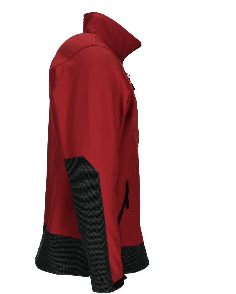 Chaqueta Softshell Roja con detalles negros Tipo Trekking bicolor personalizable en uniforma - VL2250