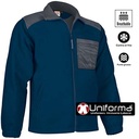 Chaqueta Polar Marino Gruesa Reforzada Bicolor tipo trekking personalizable con logo de empresa en uniforma   - VL2495