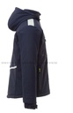 Chaqueta tipo Softshell Acolchado contra el frío impermeable con capucha de color azul marino personalizable  en uniforma PY2022