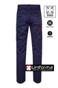 Pantalón de trabajo elástico azul marino multibolsillos con bolsillos de cargo laterales personalizable con logo de empresa en uniforma - V103002S