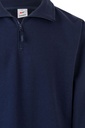 Sudadera de trabajo Azul marino de Media Cremallera con Cuello Alto para el frío, en tejido de felpa gamuzada para aumentar la sensación de calidez y la retención térmica, personalizable con logo de empresas y bandas reflectantes en uniforma.net - V105702