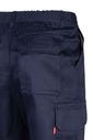 Pantalón de trabajo Multi bolsillos, con bolsillos laterales de cargo con cierre de tapeta y fuelles, con cintura elástica, económicos básicos, personalizable con logo de empresa en uniforma.net  - V345