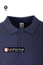 Polo de Algodón de color azul marino y Manga Larga de corte unisex, con puños elástico en 100% algodón tejido de punto de piqué pre-encogido indeformable, resistente, personalizable con logo de empresa en uniforma - VPL200UC