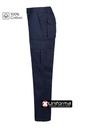 Pantalón  de trabajo de 100% Algodón Color azul marino tipo Multibolsillos con 6 bolsillos con dos bolsillos de cargo, en algodón ligero, de 190 grms, personalizable con logo de empresa en uniforma ,  - V103003