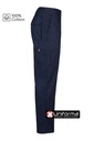 Pantalón  de trabajo de 100% Algodón Color azul marino tipo Multibolsillos con 6 bolsillos con dos bolsillos de cargo, en algodón ligero, de 190 grms, personalizable con logo de empresa en uniforma ,  - V103003