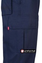 Pantalón  de trabajo de 100% Algodón Color azul marino tipo Multibolsillos con 6 bolsillos con dos bolsillos de cargo, en algodón ligero, de 190 grms, personalizable con logo de empresa en uniforma ,  - V103003