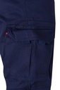 Pantalón de trabajo en tejido Elástico con elastano modelo multibolsillos Reforzado con culera de Algodón y fibra elástica lo que lo hace cómodo y resistente, en tejido de sarga gruesa personalizable con logo de empresa en uniforma , de color azul marino - V103012S