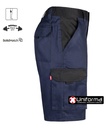 Pantalón Corto tipo bermuda multi bolsillos con bolsillos de cargo, diseño bicolor marino y negro, con cintura elástica y refuerzo de tejido en culera - V103021B