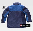 Parka de trabajo Bicolor Acolchada con Vivos Reflectantes y capucha personalizable con logo de empresa en uniforma - TWF1858