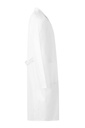 Bata de trabajo industrial unisex de color blanca de manga larga personalizable con logo de empresa en uniforma. V700P