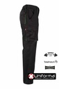 Pantalón de trabajo Bicolor Negro con detalles de color verde en las tapetas  en tejido Elástico y resistente de 240grms Multi Bolsillos personalizable con logo de empresa en Uniforma - V103024S