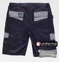 Pantalón corto tipo bermuda de trabajo en tejido cómodo elástico de diseño bicolor, con bolsillos de cargo, personalizable con logo de empresa en Uniforma
