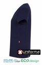 Camisola casaca Sanitaria de color Azul Marino en tejido de Microfibra Elástica, pijama sanitario elástico de tacto suave tipo melocotón de micro fibra anti manchas, y anti olores hidrofugada personalizable con logo de empresa en uniforma  - V535221S