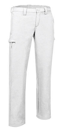 Pantalón Técnico Elástico en tejido de Softshell de color blanco, en Uniforma, personalizable con logo o texto con serigrafía o bordado - VL4170
