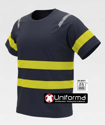 [TC3978] Camiseta Bandas Amarillas Alta Visibilidad Segmentadas - TC3978