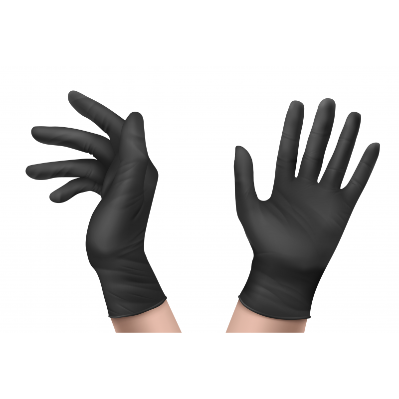 Pack 100 Guantes Desechables Nitrilo Negro - SF049N