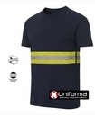 Camiseta Algodón Banda Reflectante Bicolor - UN1050