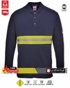 Polo Ignífugo con Bandas Reflectantes Bicolor - UNFR1050