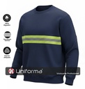 Sudadera Algodón Banda Reflectante Bicolor - UN308