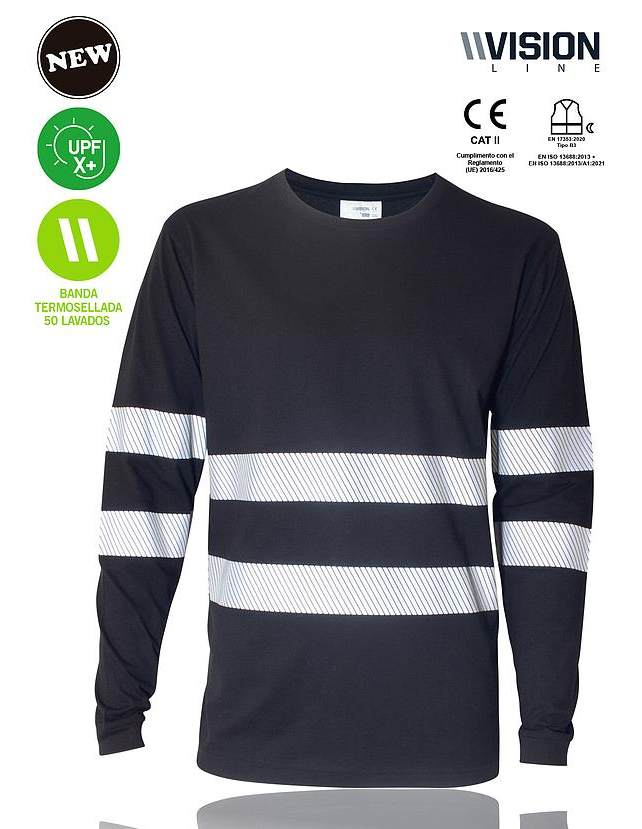 Camiseta Manga Larga Algodón Reflectantes - AN18004