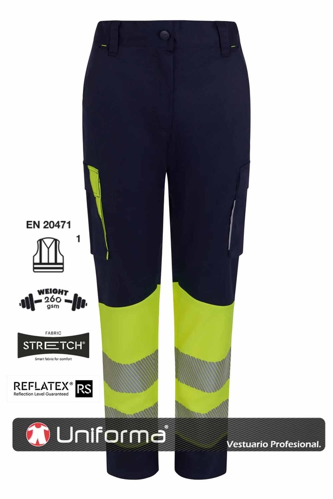 Pantalón alta Visibilidad Elástico Mujer V303032SW