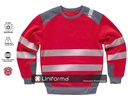 Sudadera Roja Combinada Cintas Reflectantes - TC9042