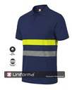 Polo Algodón Bandas Segmentadas Amarilla y Gris - UN2230
