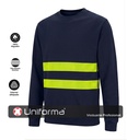Sudadera Algodón con Bandas Alta Visibilidad Amarillas - UN3214