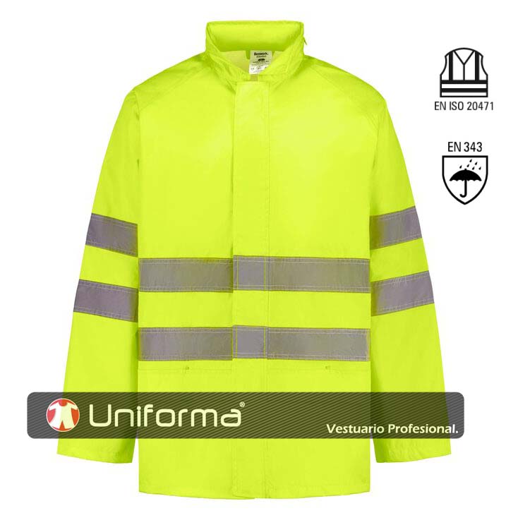 Chaqueta de lluvia Alta Visibilidad Monocolor - BW4125