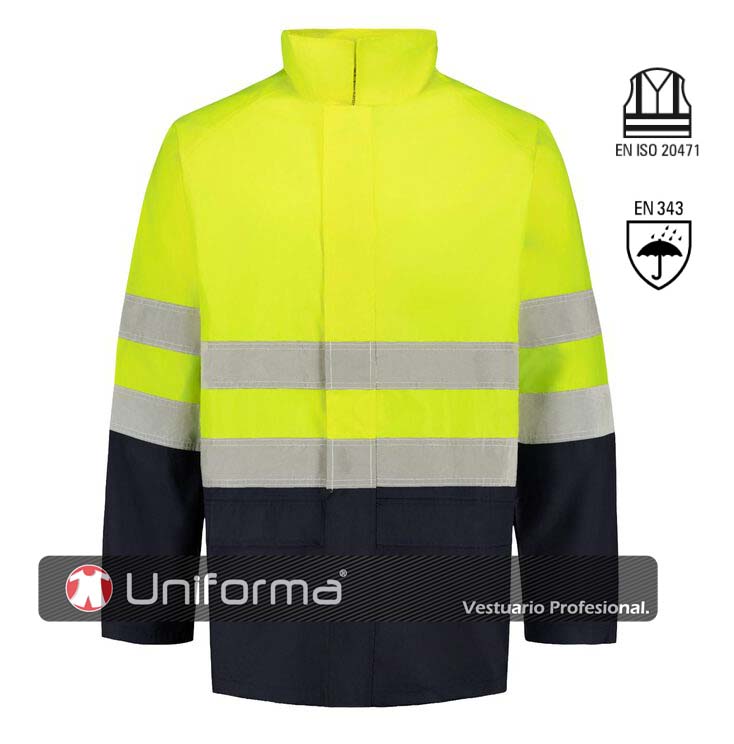 Chaqueta de Lluvia Bicolor de Alta Visibilidad - BW4123