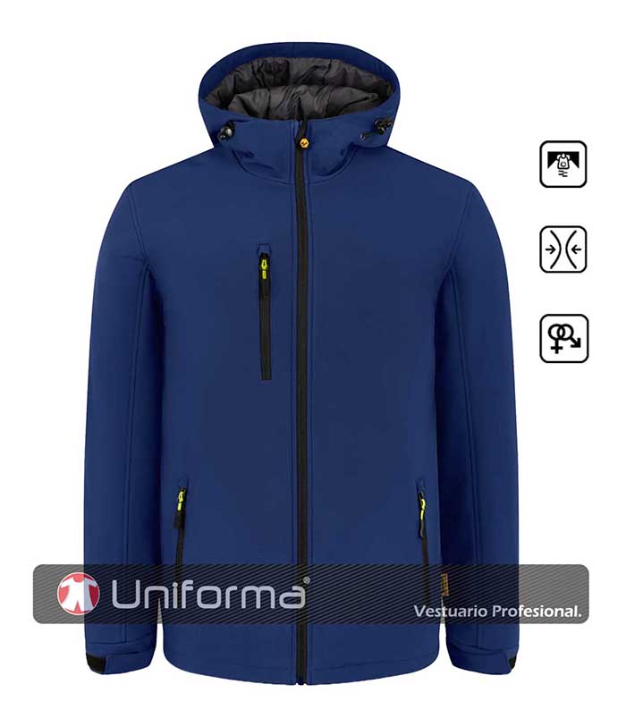 Chaqueta Softshell Tricapa Capucha - BW4127