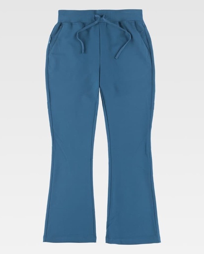 [TB9522] Pantalón de mujer, de campana con tejido elástico - TB9522 (Azul Celeste)