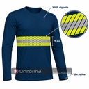 Camiseta ML Banda Reflectante Bicolor - UN1208
