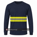 Camiseta Manga Larga Puños Con Banda Reflectante - UN1210