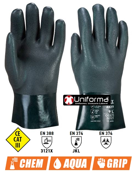 Guantes PVC Doble Inmersión 27cm - PA827