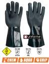 10 Guantes de PVC Doble Inmersión 35cm