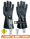 10 Guantes de PVC Doble Inmersión 35cm