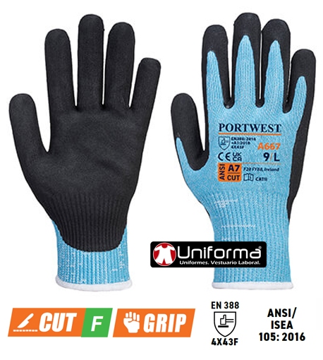 10 Pares Guantes Anti-Corte Nivel F - PA667