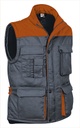 [VL1160] Chaleco Acolchado Combinado Bicolor - VL1160 (Negro / naranja)