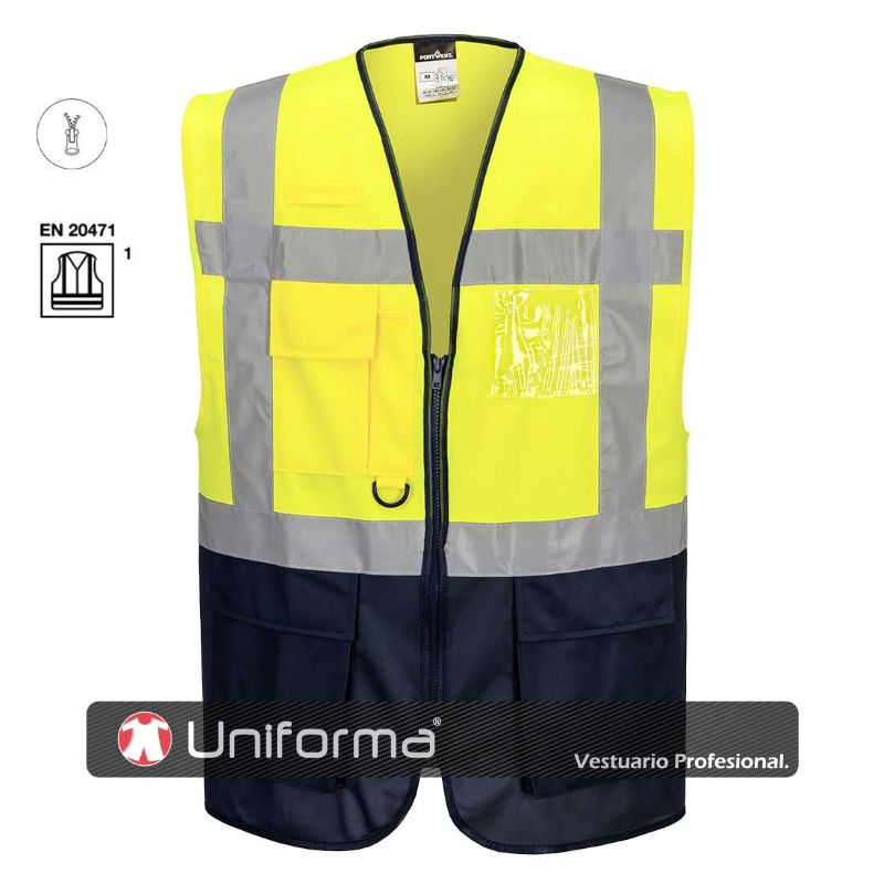 Chaleco Alta Visibilidad Bicolor Multibolsillos - PC476