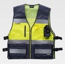 [TC3602-01] Chaleco Tipo Protección Civil - TC3602 (Amarillo / Marino)