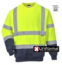 [PB306] Sudadera Bicolor Alta Visibilidad - PB306 (Amarillo / Marino)