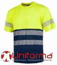 Camiseta alta visibilidad bicolor bandas segmentadas - TC6040