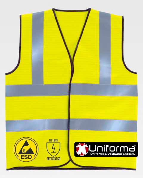 Chaleco Reflectante Alta visibilidad Disipativo ESD - THVTT90