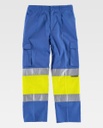 [TC4018-01] Pantalón Alta Visibilidad Bicolor - TC4018 (Amarillo / Azul Royal)