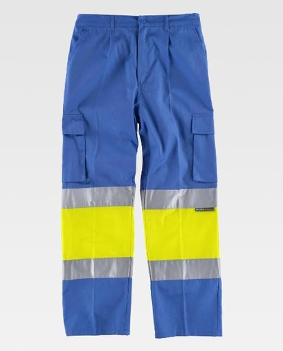 [TC4018-01] Pantalón Alta Visibilidad Bicolor Clase 1 - TC4018 (Amarillo / Azul Royal)