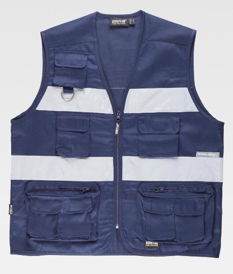 Chaleco Safari Multibolsillos Bandas Reflectantes -TS3107