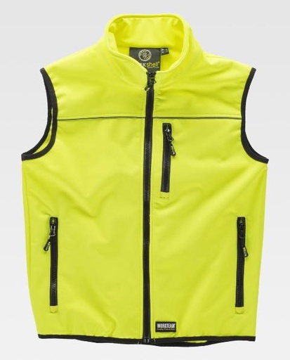 [TS9320] Chaleco Neopreno Softshell Alta visibilidad - TS9320 (Amarillo Fluor)